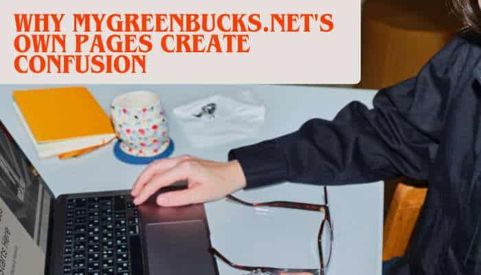 Why mygreenbucks nets own pages create confusion | tycoonstory media Person researching mygreenbucks. Net pages on a laptop for the latest news mygreenbucksnet and conflicting website information